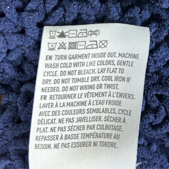 American Eagle Navy Blue Oversized Open Knit Sweater Size S Small - Picture 7 of 8